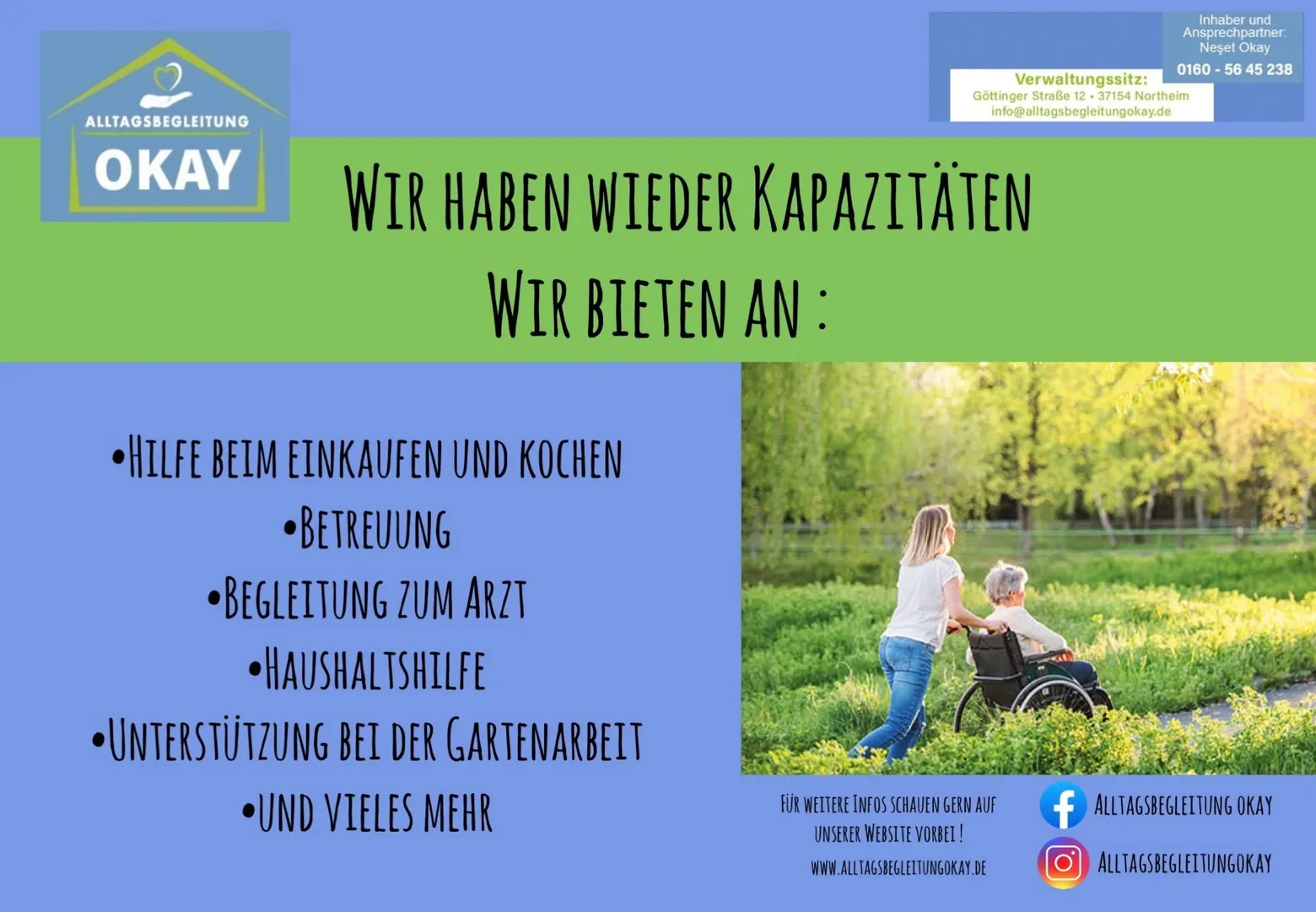 Alltagsbegleitung OKAY Dienstleistungen und Angebote