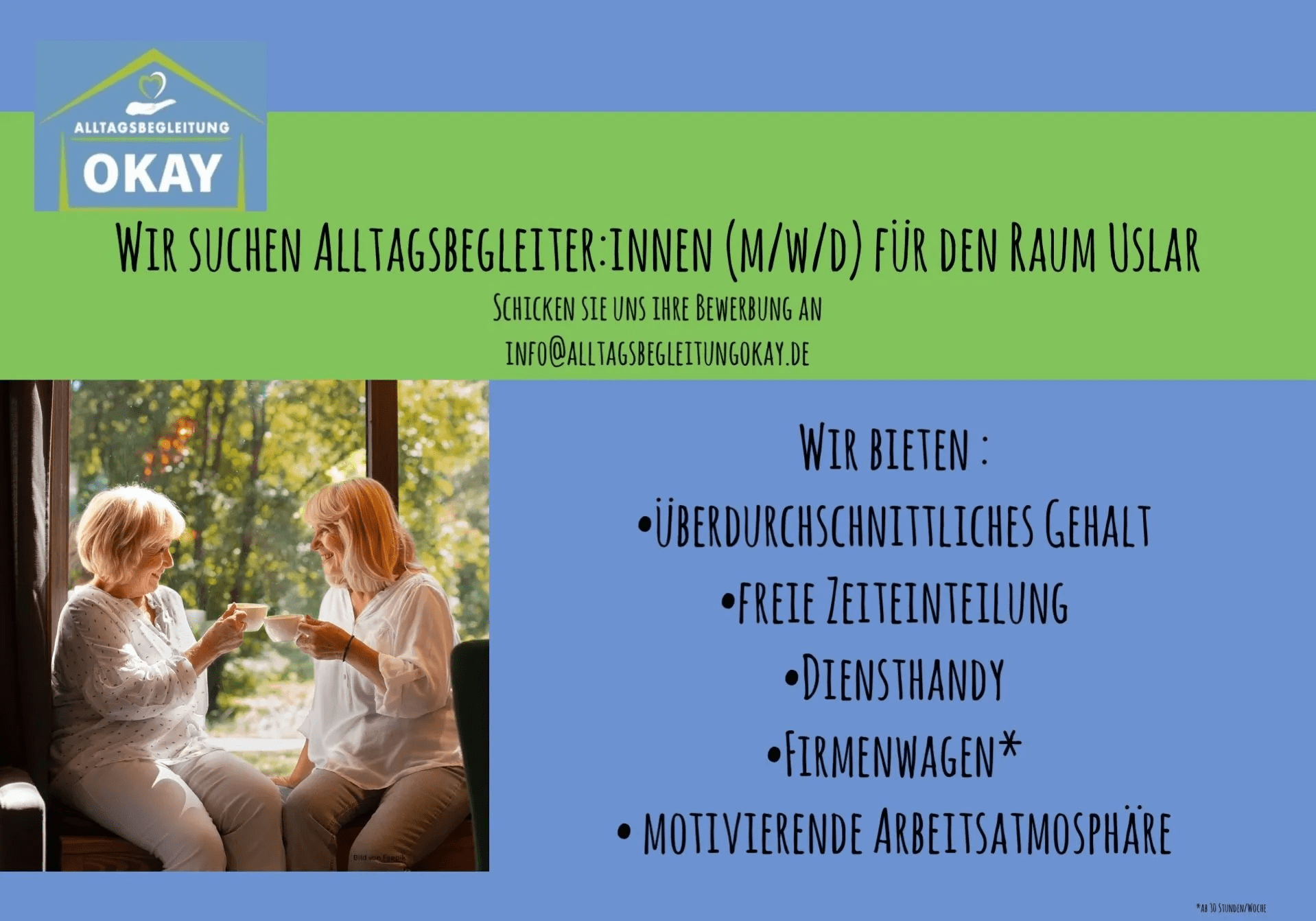 Caregiver mit älterer Person im Park